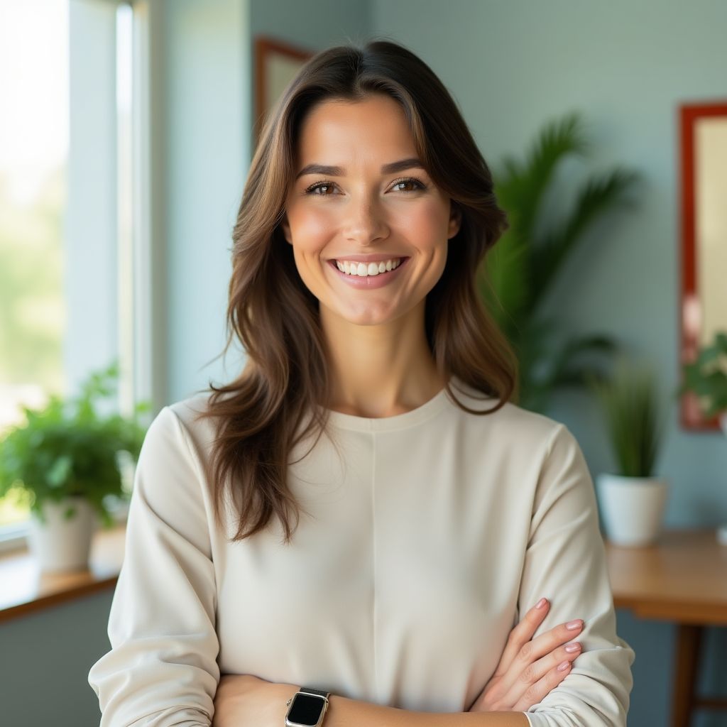 Retrato de Sofía García, CEO de EcoInnovate